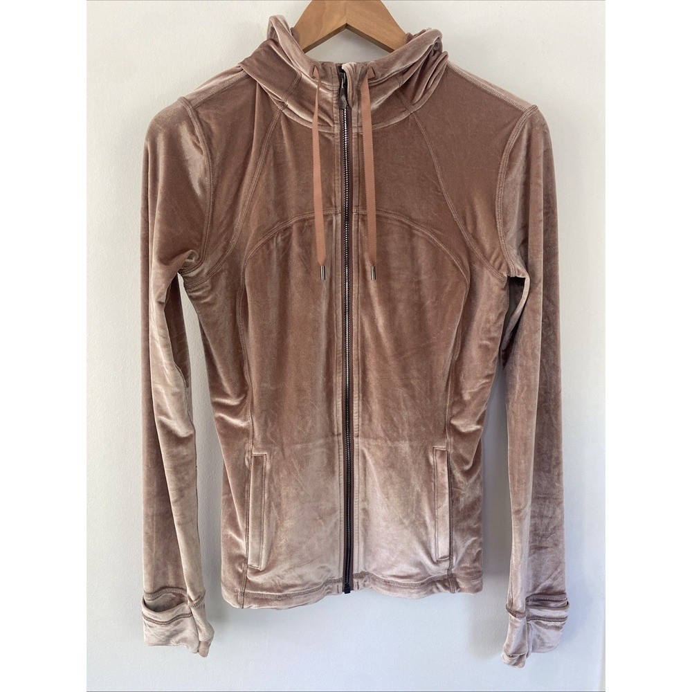 Lululemon Define Hooded Velvet Jacket Size 8 Spanish Oak Ltd Edition Pink Mauve